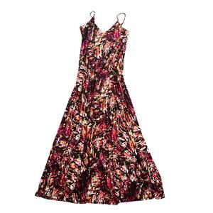 Evereve Allison Joy Millie Brown Pink Orange Maxi Dress Size M